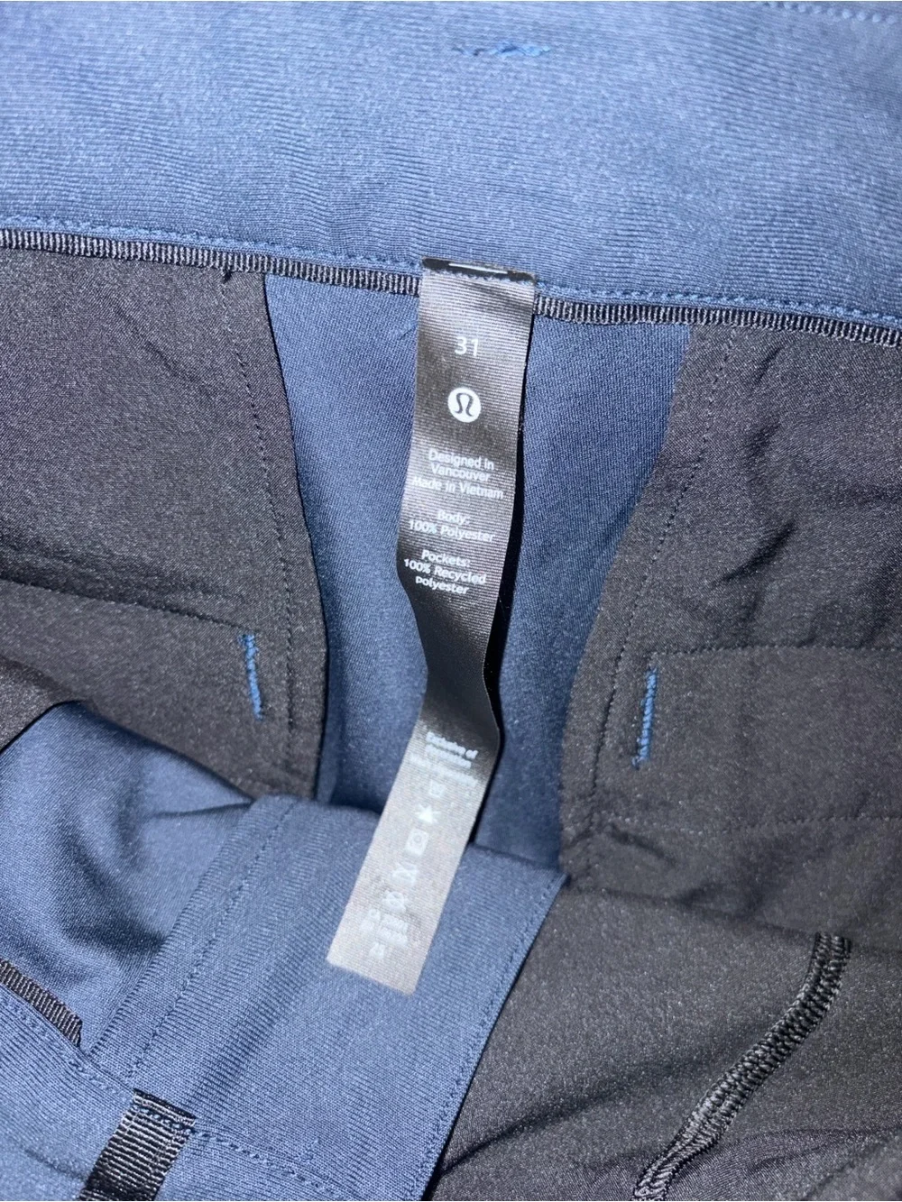 Lululemon Commission Pant Slim-Fit Warpstreme Navy Blue 31x30 ABC NWOT